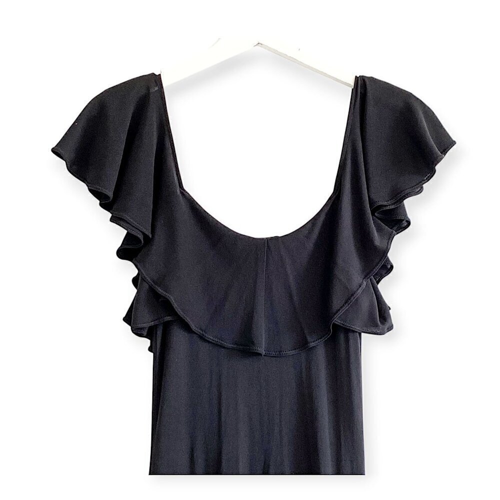 Paul and Joe Scoop Neck Ruffle Silk Maxi Dress, Size 38EU - Picture 7 of 13
